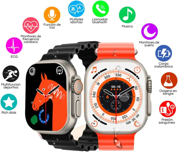 SmartWatch Series Ultra + AIRPODS PRO 2DA GENERACIÓN GRATIS + CORREA DE REGALO