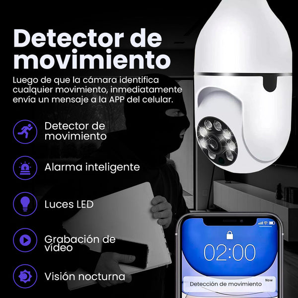 Cámara de Seguridad SecureVision Max 360° ¡Comprá 1 y Llevate 2!